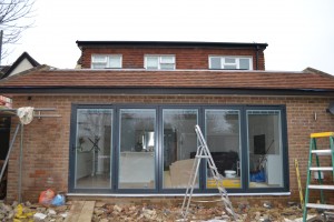 Large kitchen extension in Amersham nearing completion