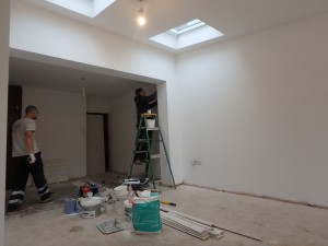 Extension in Naphill being painted and decorated