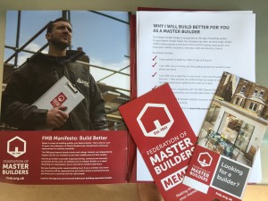 Federation of Master Builders – New rebrand pack arrived to the office today